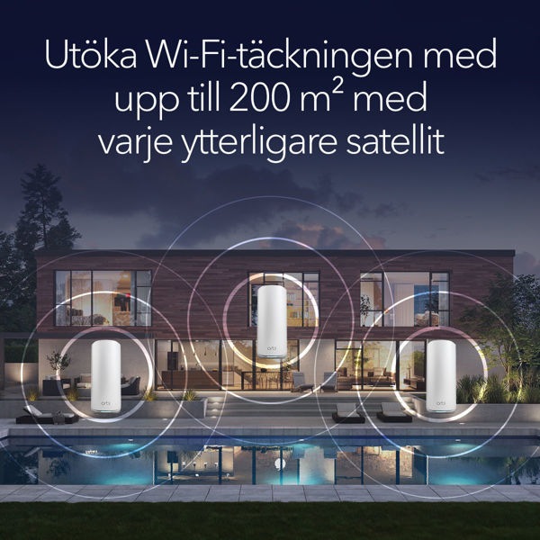 Picture of NETGEAR Orbi 870-serien med tre band för WiFi 7-meshtilläggssatellit (RBE870)