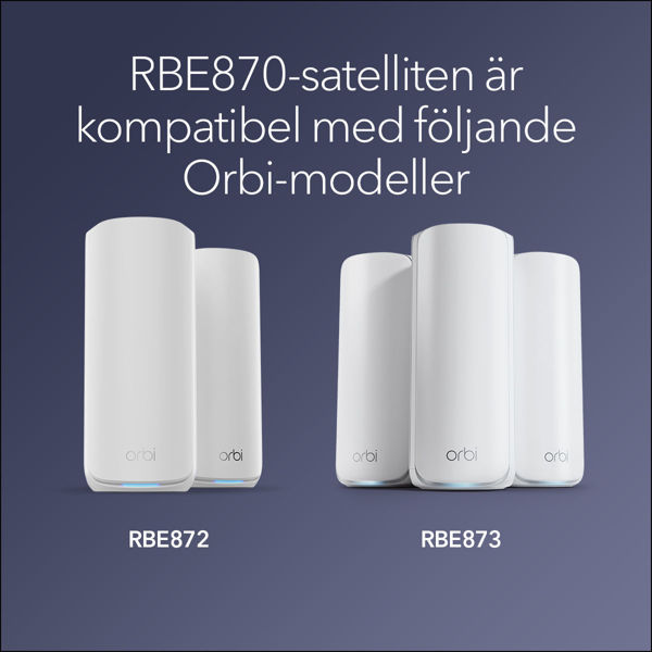 Picture of NETGEAR Orbi 870-serien med tre band för WiFi 7-meshtilläggssatellit (RBE870)