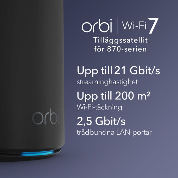 Picture of NETGEAR Orbi 870-serien med tre band för WiFi 7-meshtilläggssatellit (RBE870B)