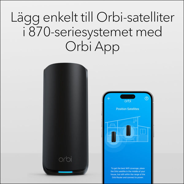 Picture of NETGEAR Orbi 870-serien med tre band för WiFi 7-meshtilläggssatellit (RBE870B)