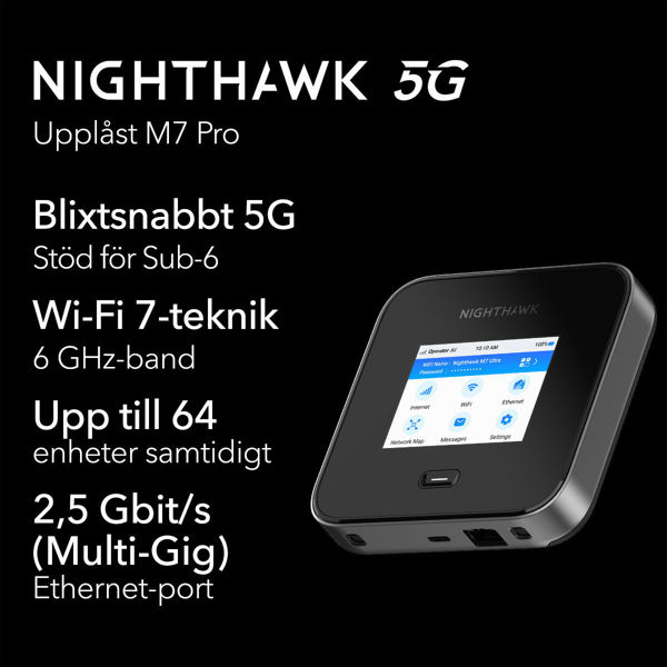 Bild på NIGHTHAWK M7 PRO 5G WIFI7 HOTSPOT (MR7450-100EUS)