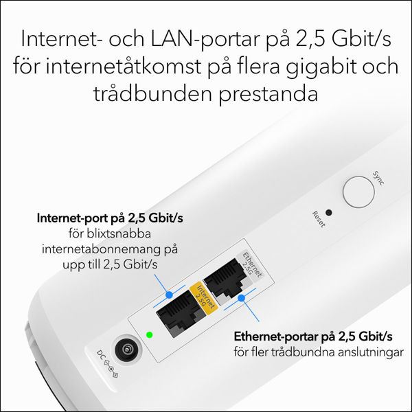 Bild på NETGEAR Router Orbi 370 Series Dual-Band WiFi 7 Mesh 3-Pack(RBE373)