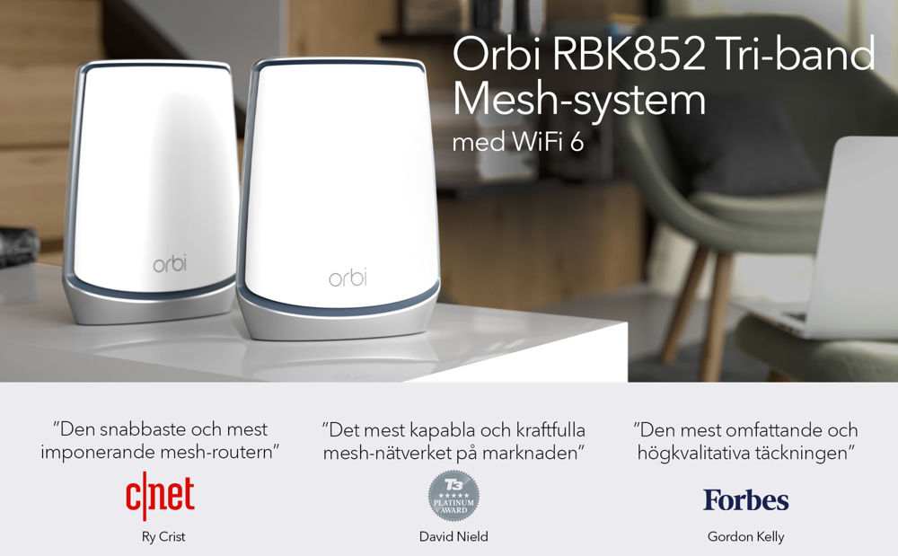 AX6000 WiFi 6 Whole Home Mesh WiFi System (RBK852)