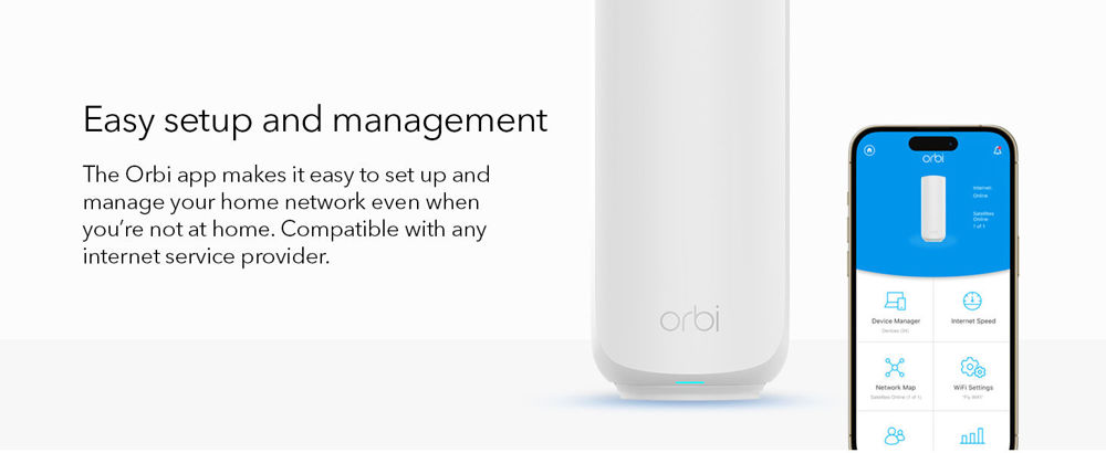 NETGEAR Router Orbi 370 Series Dual-Band WiFi 7 Mesh 3-Pack(RBE373)