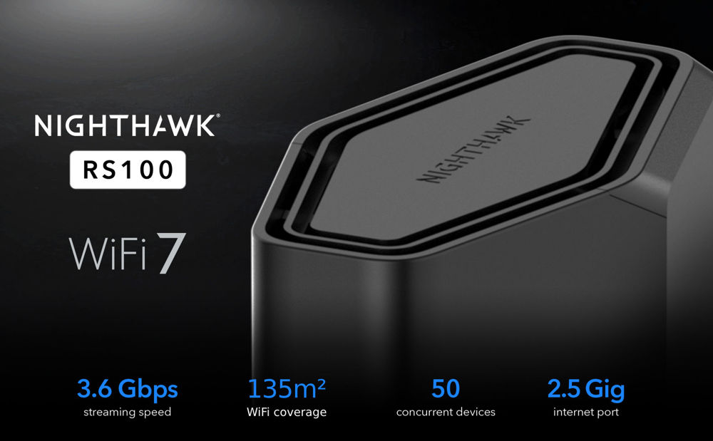Router Nighthawk WiFi 7 BE3600 RS100