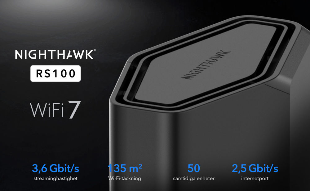 Router Nighthawk WiFi 7 BE3600 RS100