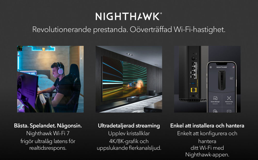 Router Nighthawk WiFi 7 BE3600 RS100