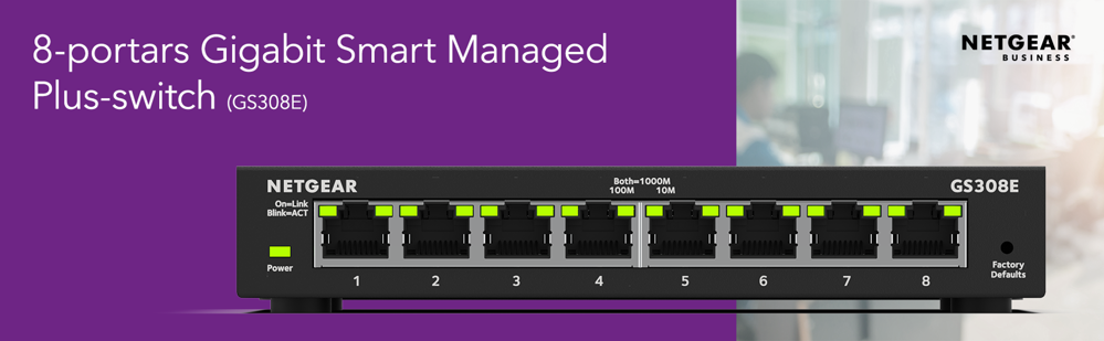 8-Port Gigabit Ethernet Smart Managed Plus Switch